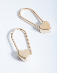 Gold Plated Sterling Silver Heart Locket Earring - link has visual effect only