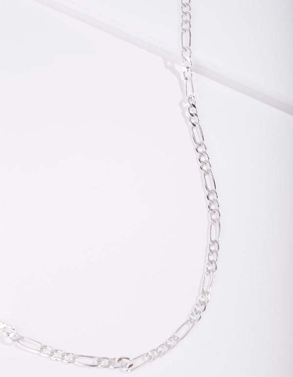 Silver Plated 60cm Figaro Chain Necklace