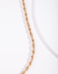 Gold Plated 60cm Thick Rope Necklace - link has visual effect only