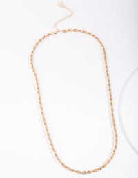 Gold Plated 60cm Thick Rope Necklace - link has visual effect only