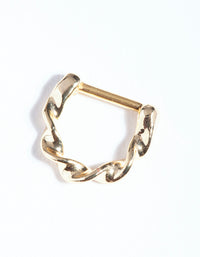 Gold Surgical Steel Twist Septum Ring - link has visual effect only