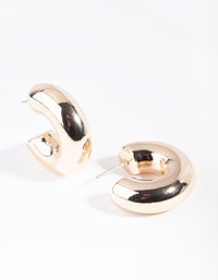 Gold Mini Chubby Hoop Earrings - link has visual effect only