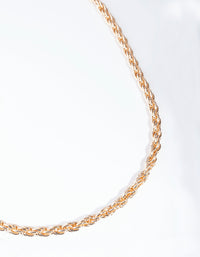 Gold Thick Woven Chain Necklace - link has visual effect only