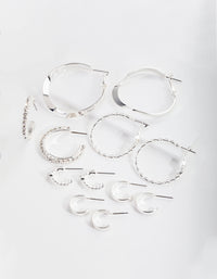 Silver Multi Choice Hoop Earring 6-Pack - link has visual effect only