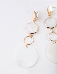 Gold Shell Drop Earrings - link has visual effect only