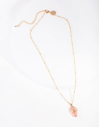 Gold Small Shard Topaz Stone Necklace - link has visual effect only