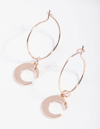 Rose Gold Mini Huggie Moon Earrings - link has visual effect only