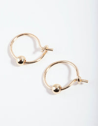 Gold Mini Ball Hoop Earrings - link has visual effect only