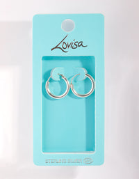 Sterling Silver 18mm Chubby Hoop Earrings - link has visual effect only