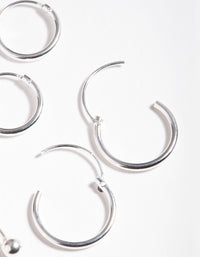 Sterling Silver Ball & Hoop Earring Pack - link has visual effect only