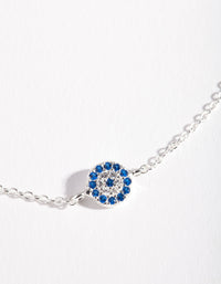 Sterling Silver Evil Eye Disc Bracelet - link has visual effect only