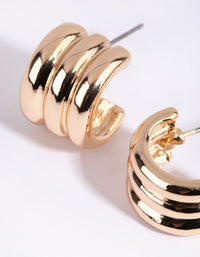 Gold Tube Huggie Earrings - link has visual effect only