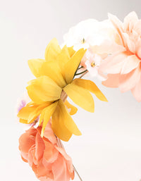 Multi Colour Large Flower Headband - link has visual effect only