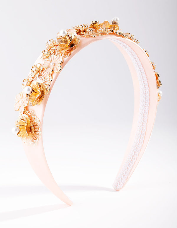 Flower Cluster Embellished Headband