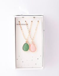 Gold Large Semi Precious Necklace Pack - link has visual effect only