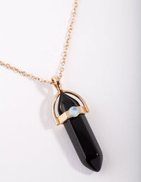 Gold Black Shard Necklace - link has visual effect only