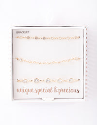 Gold Circle Diamante Bracelet Pack - link has visual effect only