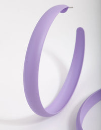 Lilac Matte 60mm Hoop Earrings - link has visual effect only