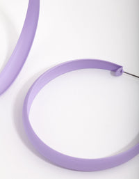 Lilac Matte 60mm Hoop Earrings - link has visual effect only