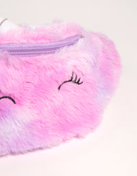 Kids Mixed Material Faux Fur Unicorn Bum Bag - link has visual effect only