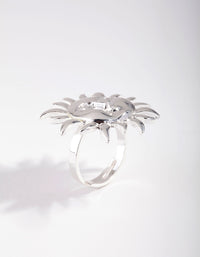 Silver Sun Face Ring - link has visual effect only