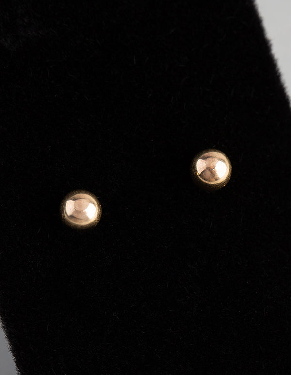 9ct Gold 4mm Polished Ball Stud Earrings