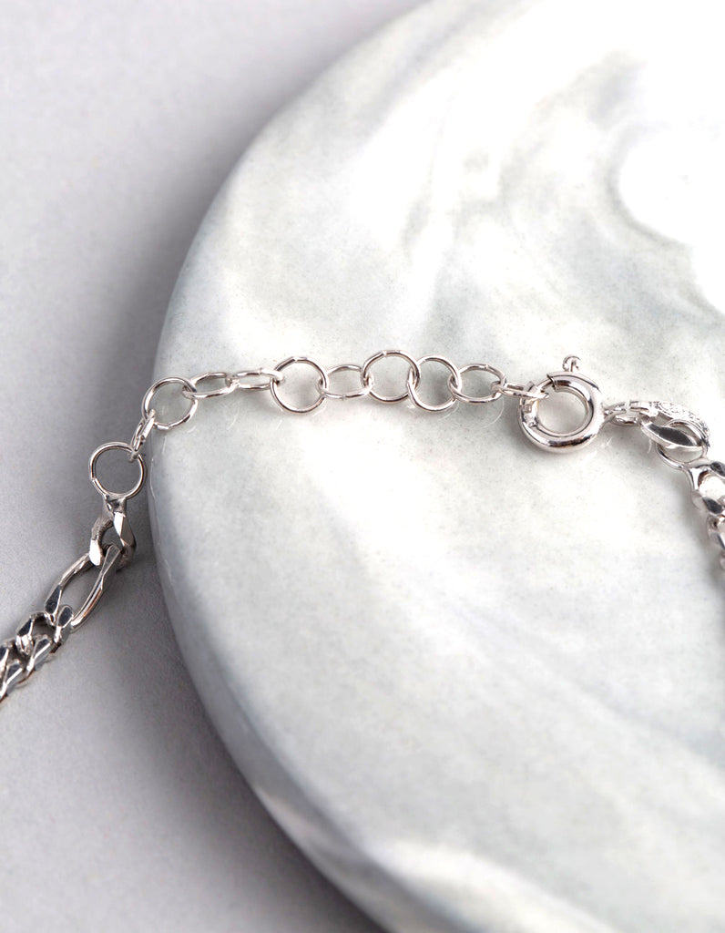 Sterling Silver Figaro Chain Bracelet