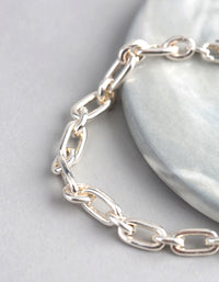 Sterling Silver Long & Short Chain Bracelet - link has visual effect only