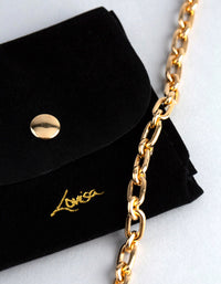 Gold Plated Sterling Silver Long & Short Chain Bracelet - link has visual effect only