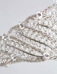 Rhodium Cubic Zirconia Royal Tiara - link has visual effect only