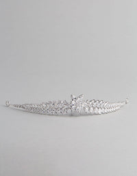 Silver Cubic Zirconia Fern Hair Garland - link has visual effect only