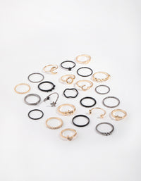 Mixed Metal Celestial Rings 24-Pack - link has visual effect only