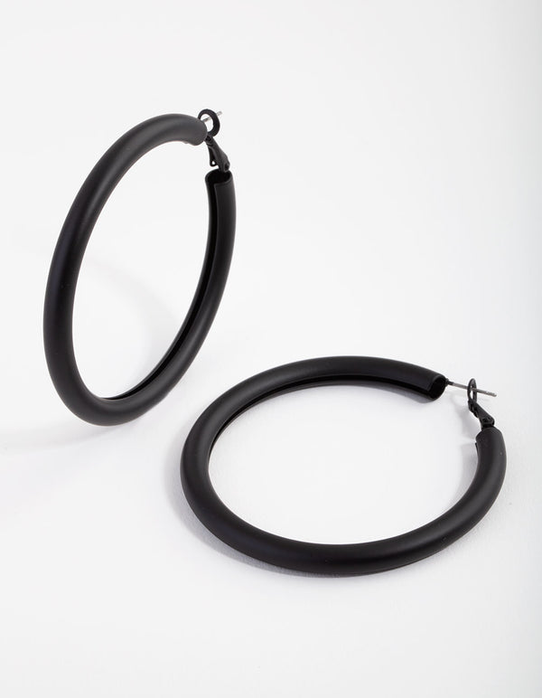 Matte Tube Hoop Earrings