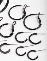 Matte Black Diamante 6-Pack Earring - link has visual effect only