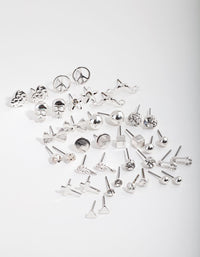 Silver Mismatch Bowtie 20-Pack Earring - link has visual effect only