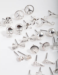 Silver Mismatch Bowtie 20-Pack Earring - link has visual effect only