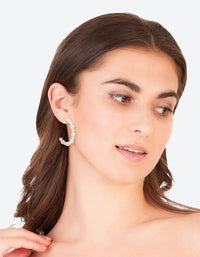 Beaded Pearl Hoop Earrings - link has visual effect only