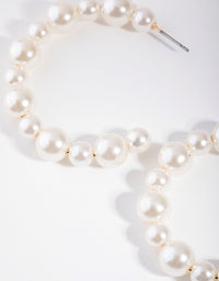 Beaded Pearl Hoop Earrings - link has visual effect only