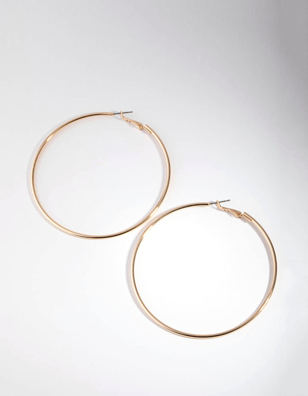 Gold Mega Hoop Earrings