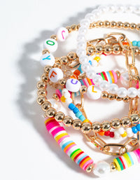 Gold Joyful Multi 6-Pack Bracelet - link has visual effect only