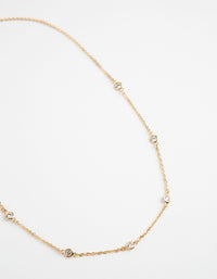 Gold-Plated Seven Crystal Necklace - link has visual effect only