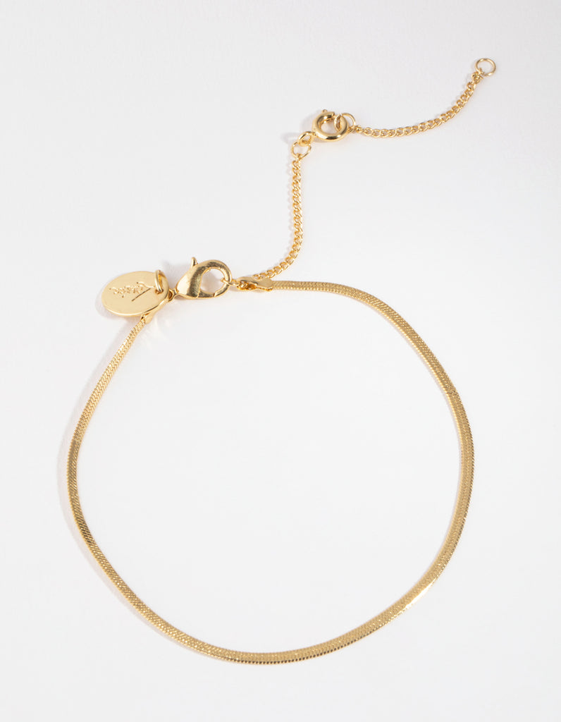 Gold Thin Snake Chain Bracelet