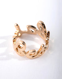 Gold Babe Word Ring - link has visual effect only