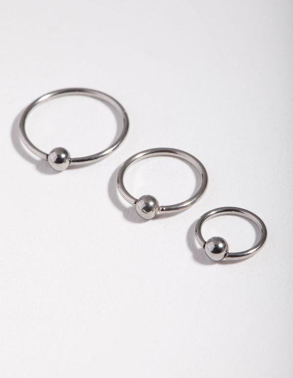 Surgical Steel Ball Nose Ring Pack