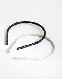 Fabric PU Plait Pack Alice Band - link has visual effect only