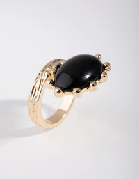 Gold Dome Stone Ring - link has visual effect only