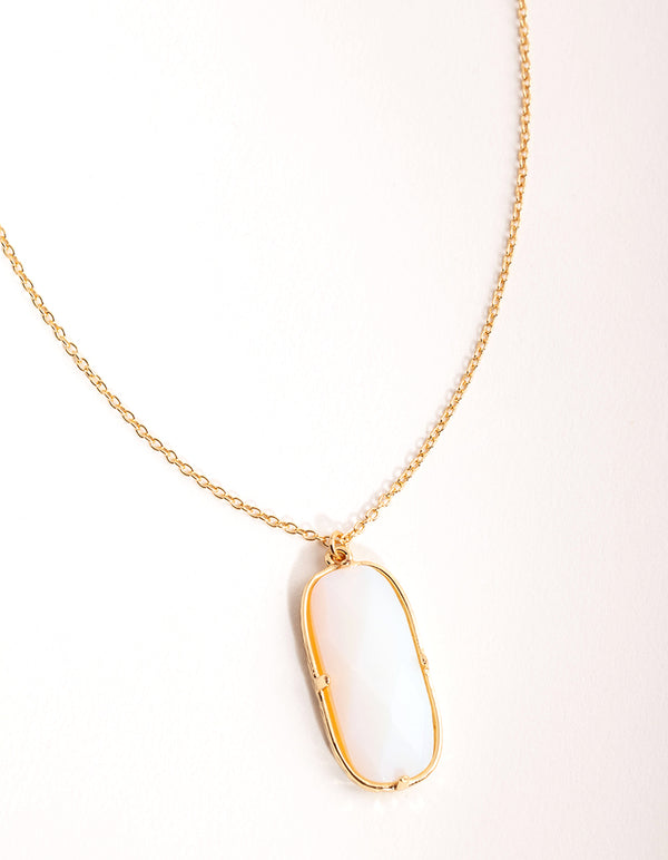 Gold Plated Semi Precious Shard Necklace