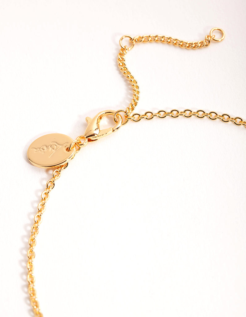 Gold Plated Multi Row Chain Bracelet