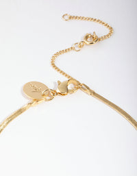 Gold Plated Thin Snake Chain Bracelet - link has visual effect only