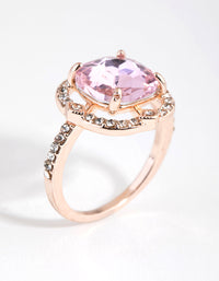 Rose Gold Pink Stone Ring - link has visual effect only